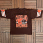 Cleveland Browns Graphic Tee | Size Large | Vintage 1990s NFL Football Brown T-Shirt |