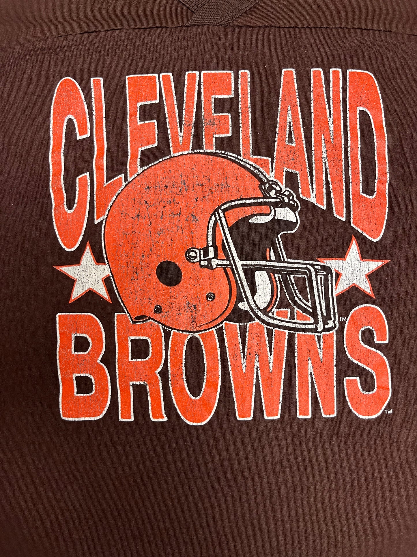 Cleveland Browns Graphic Tee | Size Large | Vintage 1990s NFL Football Brown T-Shirt |