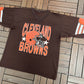 Cleveland Browns Graphic Tee | Size Large | Vintage 1990s NFL Football Brown T-Shirt |