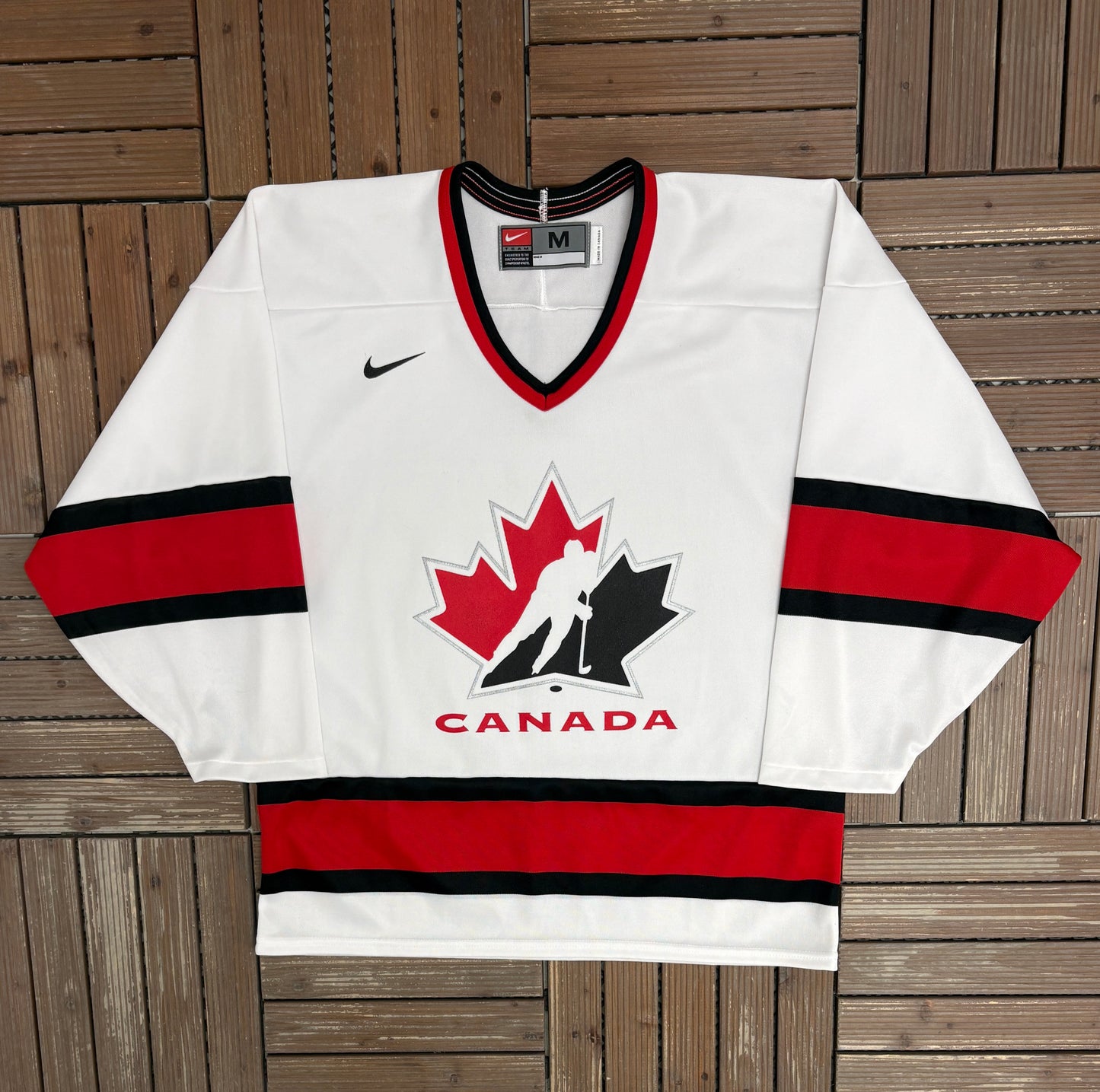 Team Canada Hockey Jersey | Size Medium | Vintage 2000s Hockey White Nike Jersey |