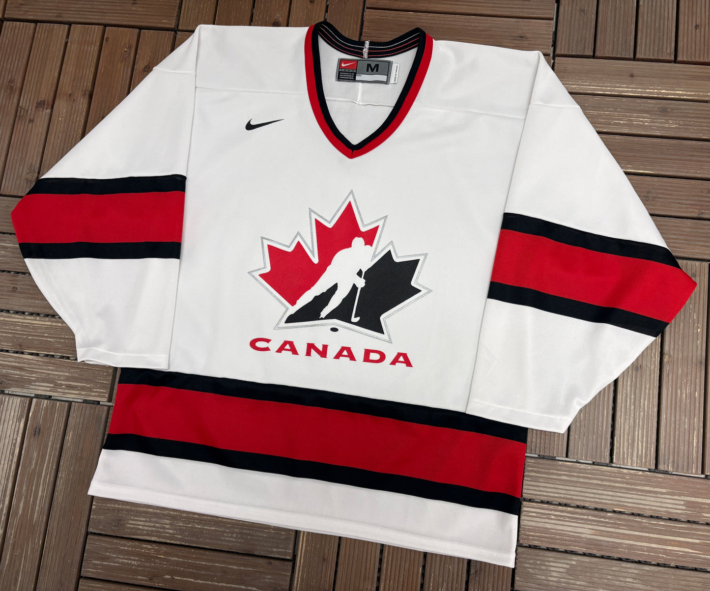 Team Canada Hockey Jersey | Size Medium | Vintage 2000s Hockey White Nike Jersey |