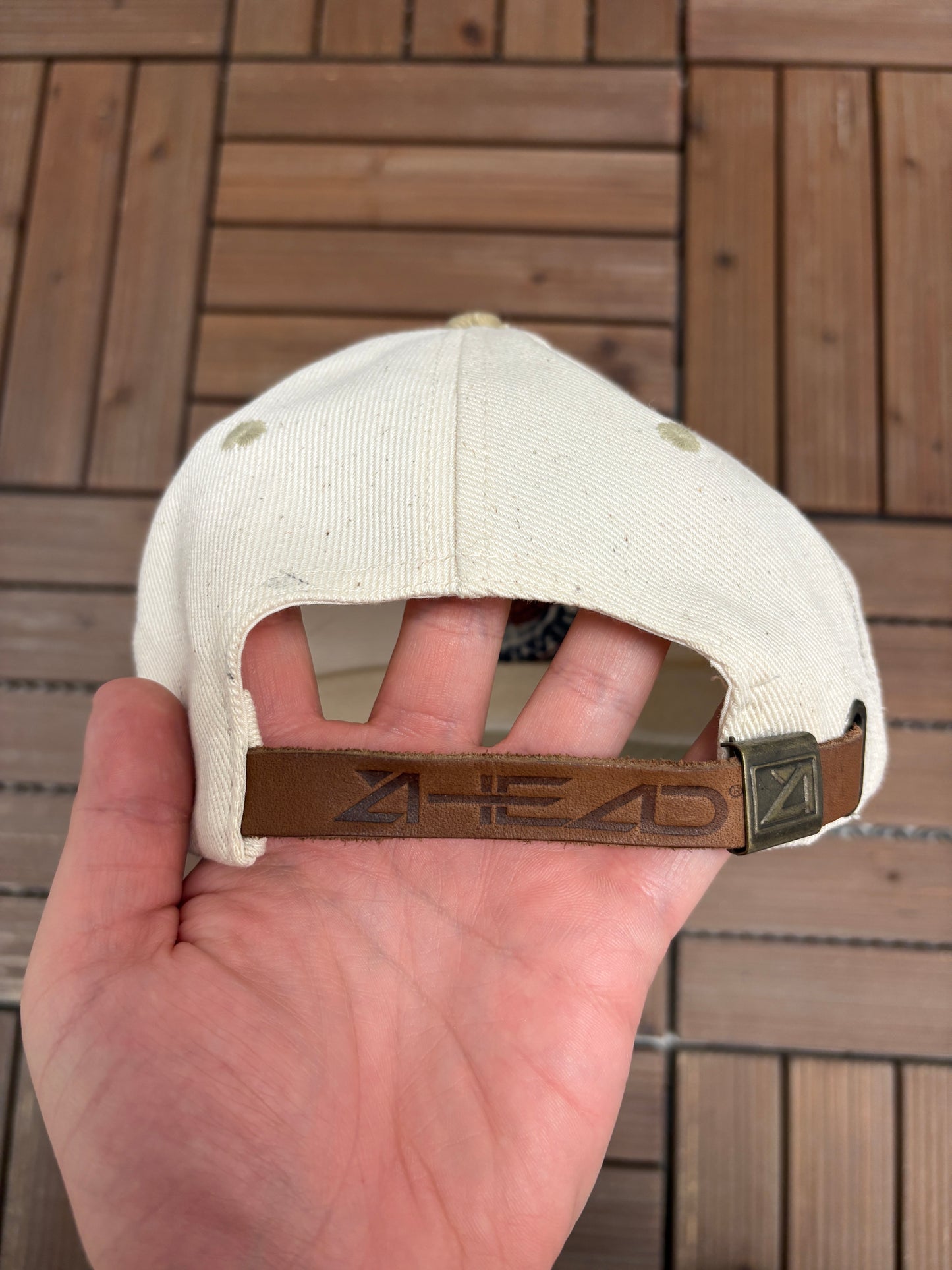 US Open 1998 Olympic Club Graphic Hat | Metal Clasp | Vintage 1990s Golf Tournament Beige Cap |