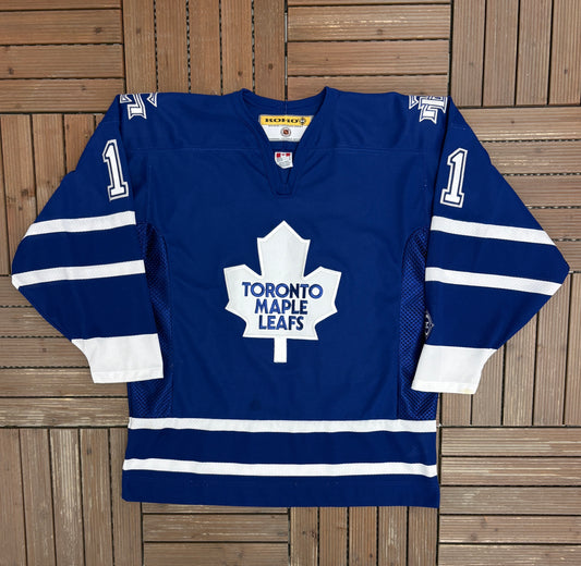 Toronto Maple Leafs Owen Nolan Hockey Jersey | Size Large | Vintage 2000s NHL Hockey Blue Jersey |
