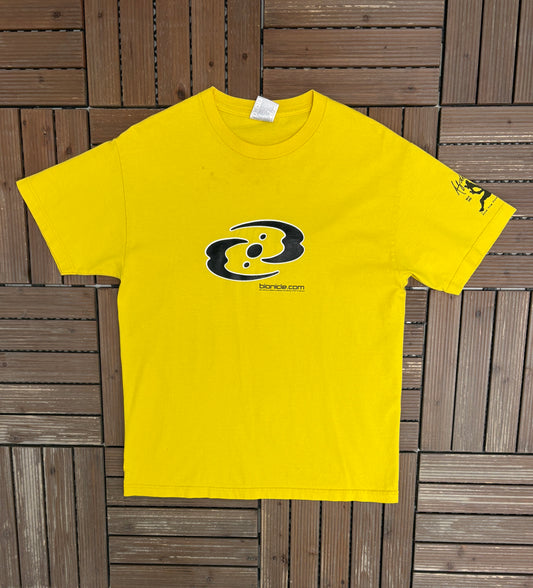 Lego Bionicle Graphic Tee | Size Large | Vintage 2000s Promotional Yellow T-Shirt |