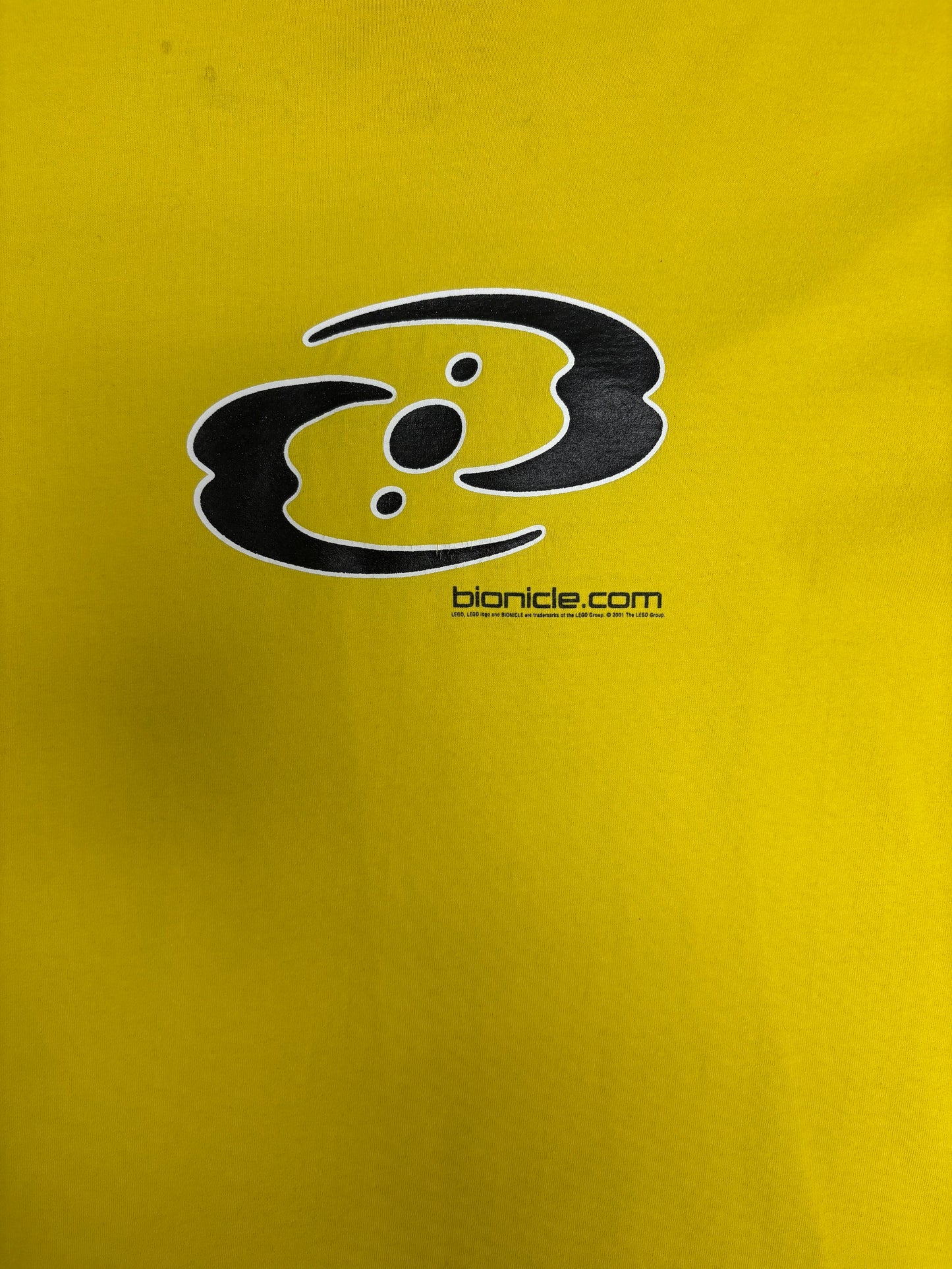 Lego Bionicle Graphic Tee | Size Large | Vintage 2000s Promotional Yellow T-Shirt |
