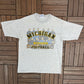 Michigan Wolverines Football Tradition Graphic Tee | Size Large | Vintage 1990s College Football Grey T-Shirt |