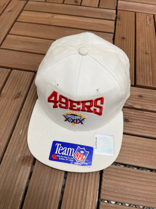 San Francisco 49ers Super Bowl XXIX Graphic Hat | Snap Back | Vintage 1990s NFL Football White Cap |