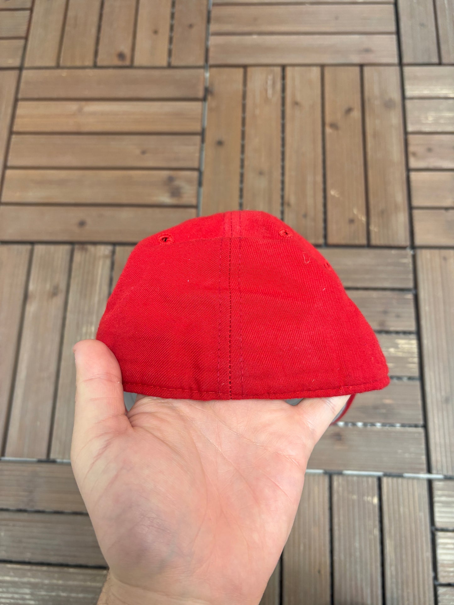 Cincinnati Reds Embroidered Graphic Hat | Size 7 3/8 | Vintage 1990s MLB Baseball Red Cap |