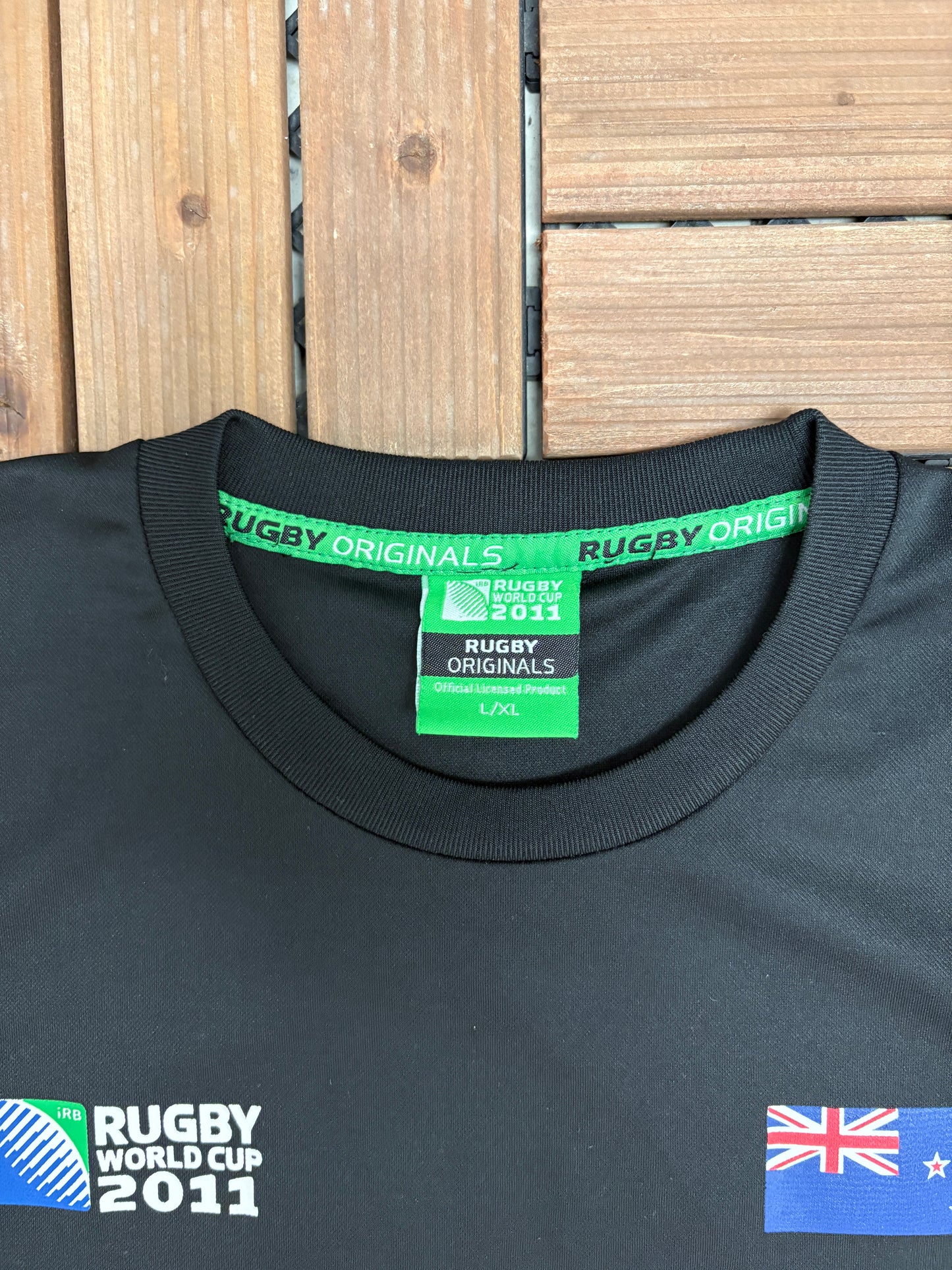 New Zealand Rugby World Cup 2011 Jersey | Size Large/XL | Vintage 2000s Rugby Black T-Shirt |