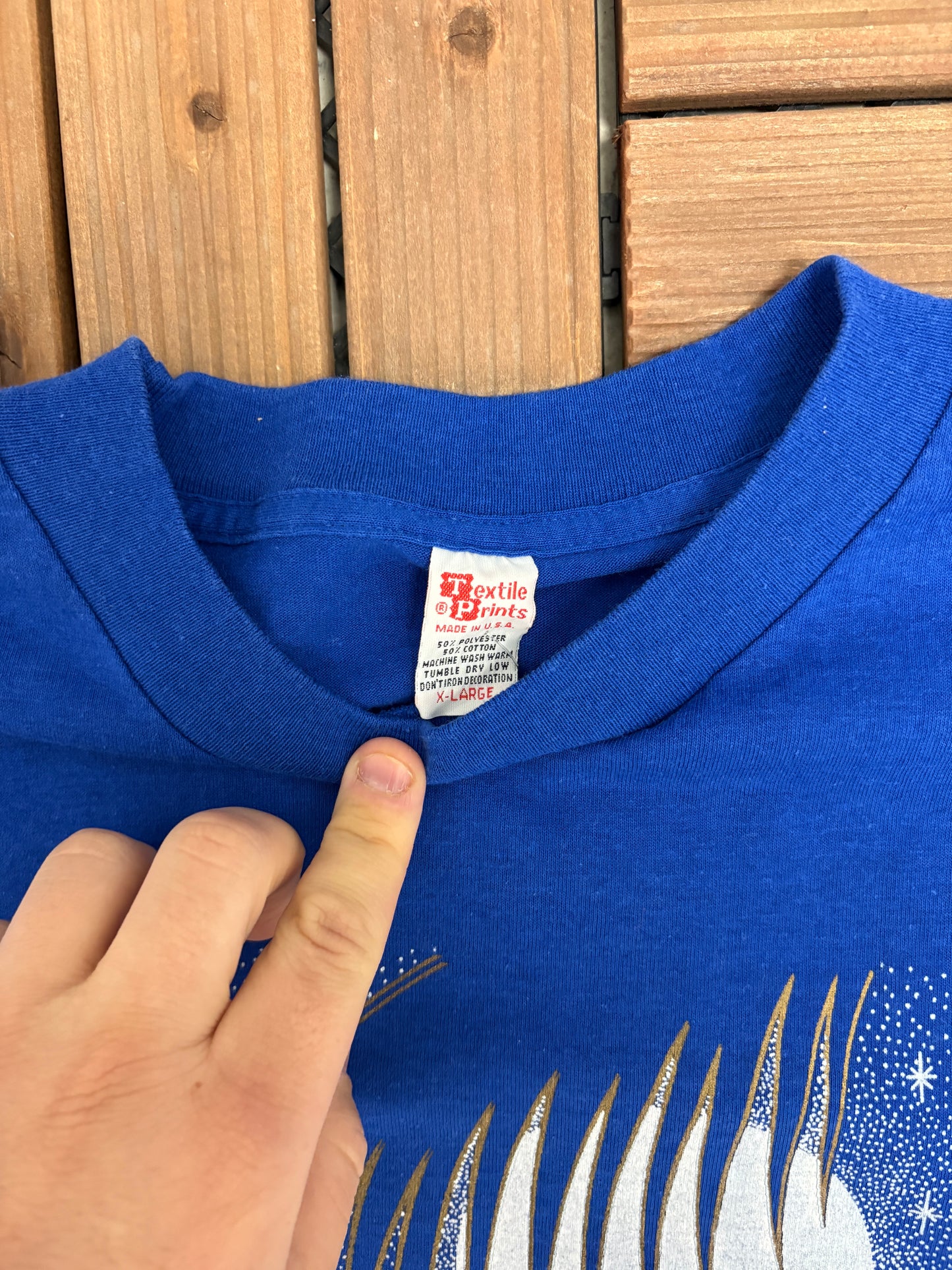 Myrtle Beach Sailboats Graphic Tee | Size X-Large | Vintage 1990s Tourist Blue T-Shirt |