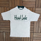 Head Lake, Canada Graphic Tee | Size Medium | Vintage 1990s Tourist Grey T-Shirt |