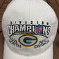 Green Bay Packers 2003 NFC North Champions Graphic Hat | Strap Back | Vintage 2000s NFL Football White Cap |