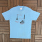 Round Hill Mount Vernon, Ohio Graphic Tee | Size Large | Vintage 1990s Tourist Blue T-Shirt |