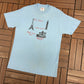 Round Hill Mount Vernon, Ohio Graphic Tee | Size Large | Vintage 1990s Tourist Blue T-Shirt |