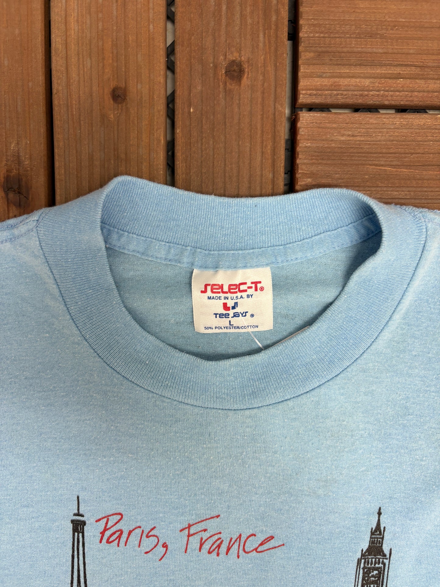 Round Hill Mount Vernon, Ohio Graphic Tee | Size Large | Vintage 1990s Tourist Blue T-Shirt |