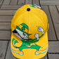 Notre Dame Fighting Irish Graphic Hat | Snap Back | Vintage 1990s College AOP Yellow Cap |