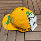 Notre Dame Fighting Irish Graphic Hat | Snap Back | Vintage 1990s College AOP Yellow Cap |