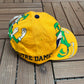 Notre Dame Fighting Irish Graphic Hat | Snap Back | Vintage 1990s College AOP Yellow Cap |