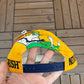 Notre Dame Fighting Irish Graphic Hat | Snap Back | Vintage 1990s College AOP Yellow Cap |