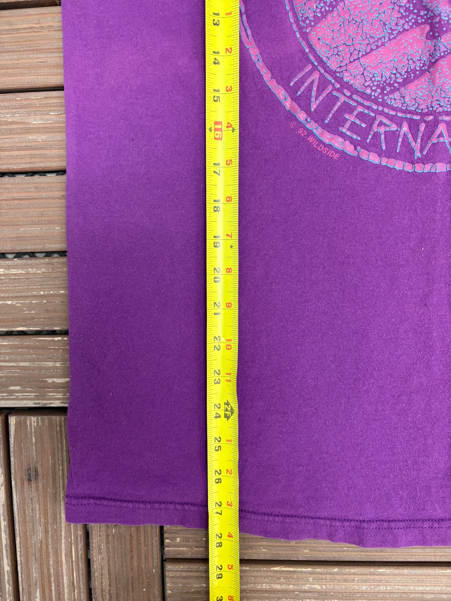 Ocean Paradise International Graphic Tee | Size Large | Vintage 1990s Promotional Purple T-Shirt |