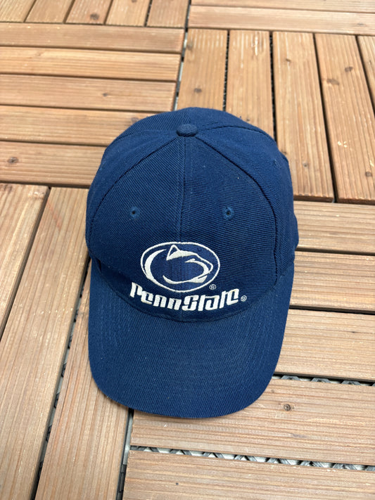 Penn State Nittany Lions Graphic Hat | Snap Back | Vintage 2000s College Blue Cap |