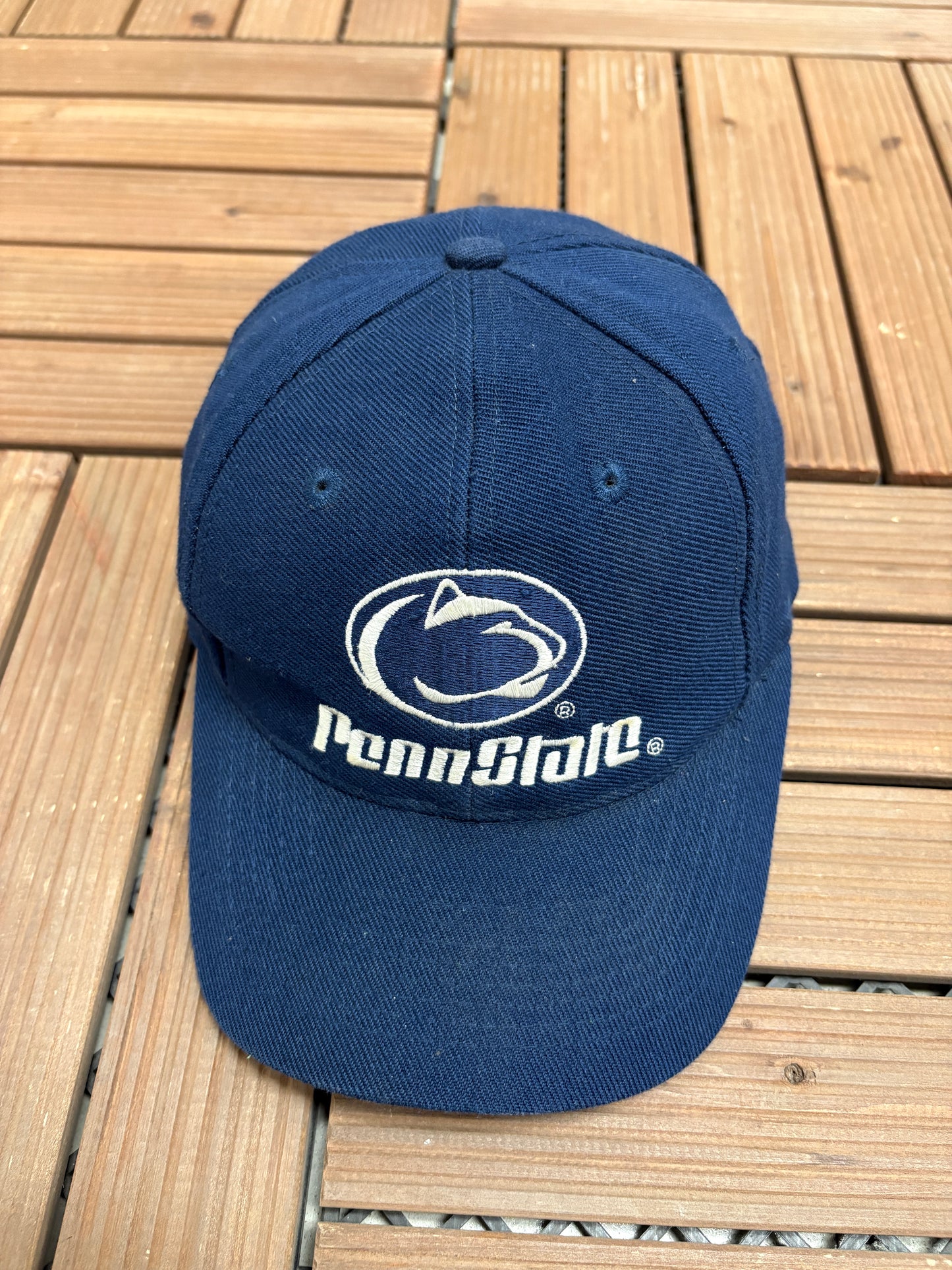 Penn State Nittany Lions Graphic Hat | Snap Back | Vintage 2000s College Blue Cap |