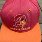 Tampa Bay Buccaneers Graphic Hat | Snap Back | Vintage 1990s NFL Football Red Cap |