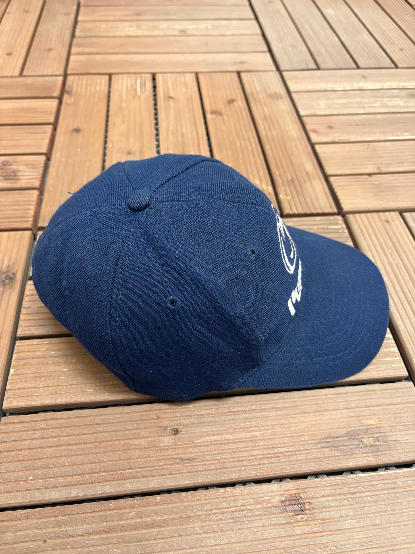 Penn State Nittany Lions Graphic Hat | Snap Back | Vintage 2000s College Blue Cap |