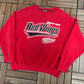 Detroit Red Wings Graphic Crewneck | Size Large | Vintage 1990s NHL Hockey Red Sweater |