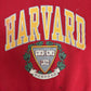 Harvard Crimson Graphic Crewneck | Size X-Large | Vintage 1990s College Distressed Red Sweater |