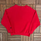 Detroit Red Wings Graphic Crewneck | Size Large | Vintage 1990s NHL Hockey Red Sweater |