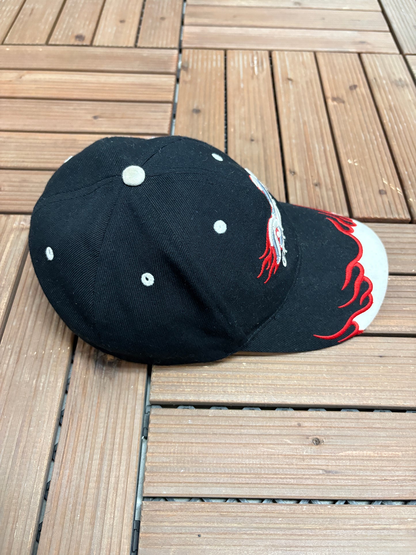 Choppers Motorcycle Embroidered Hat | Strap Back | Vintage 2000s Bikers Black Hat |
