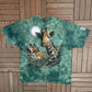 The Wilds Safari Giraffes Graphic Tee | Size XX-Large | Vintage 1990s Promotional Big Print Green T-Shirt |