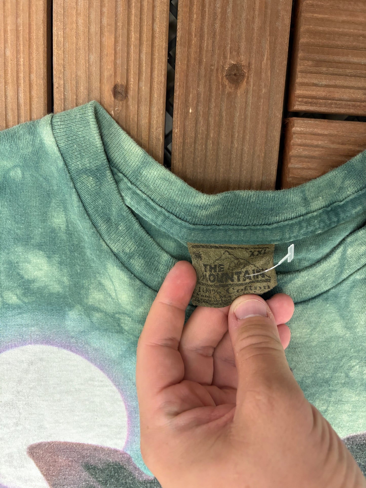 The Wilds Safari Giraffes Graphic Tee | Size XX-Large | Vintage 1990s Promotional Big Print Green T-Shirt |