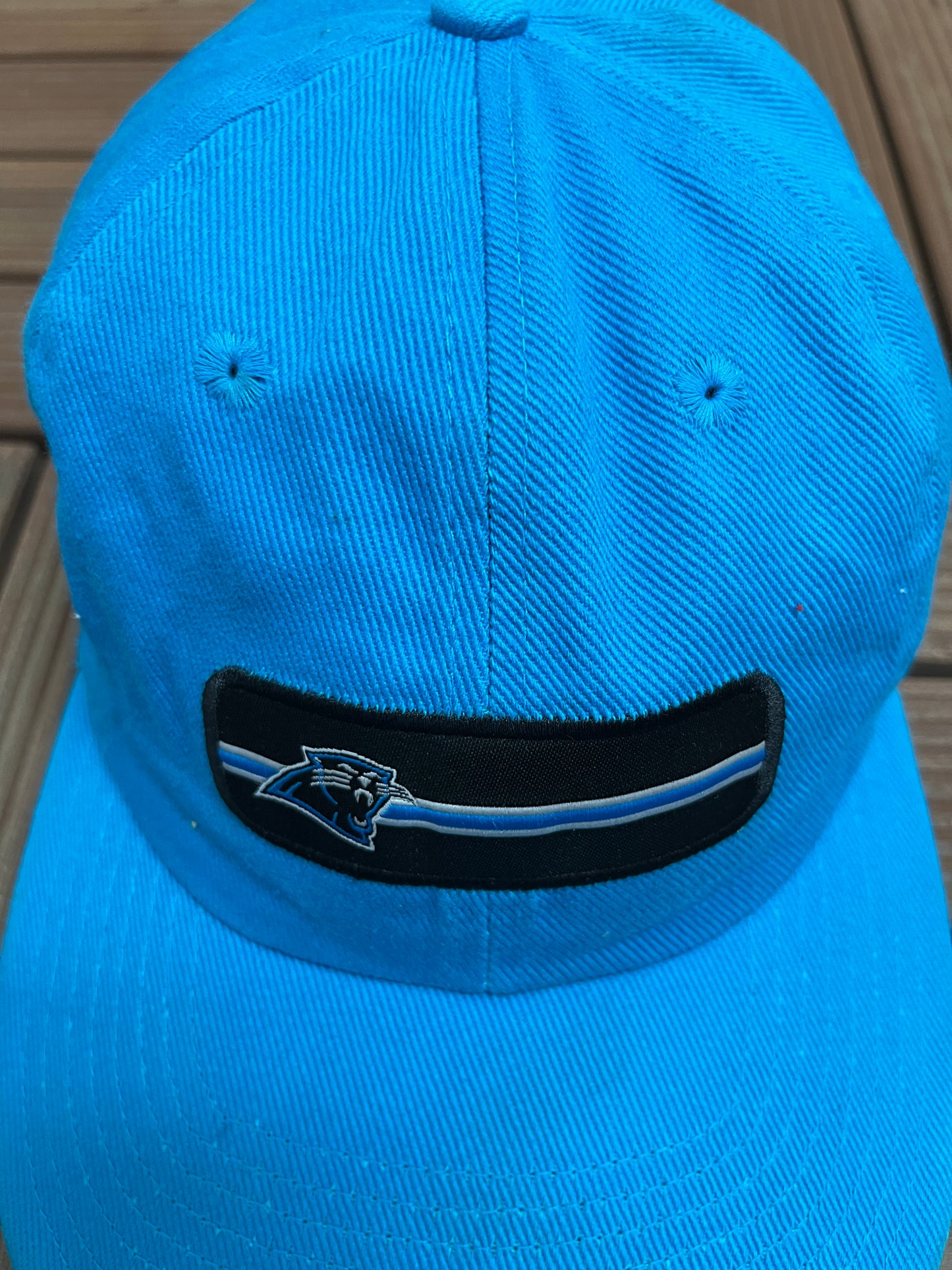 Carolina Panthers Embroidered Graphic Hat | Strap Back | Vintage 1990s Nike NFL Football Blue Cap |