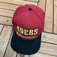 San Francisco 49ers Graphic Hat | Snap Back | Vintage 1990s NFL Football Red Cap |