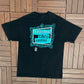 Rocky and Bullwinkle Taco Bell Graphic Tee | Size Large | Vintage 1990s Promotional Single Stitch Black T-Shirt |