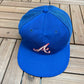 Atlanta Braves Embroidered Hat | Snap Back | Vintage 1990s MLB Baseball Blue Trucker Cap |