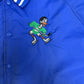 Discount Ducks Hockey Graphic Varsity Jacket | Size X-Large | Vintage 1990s Blue Varsity Bomber Coat |