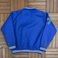 Discount Ducks Hockey Graphic Varsity Jacket | Size X-Large | Vintage 1990s Blue Varsity Bomber Coat |