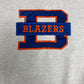 Kamloops Blazers Stitched Graphic Crewneck | Size Large | Vintage 1990s CHL Hockey Grey Turtleneck |