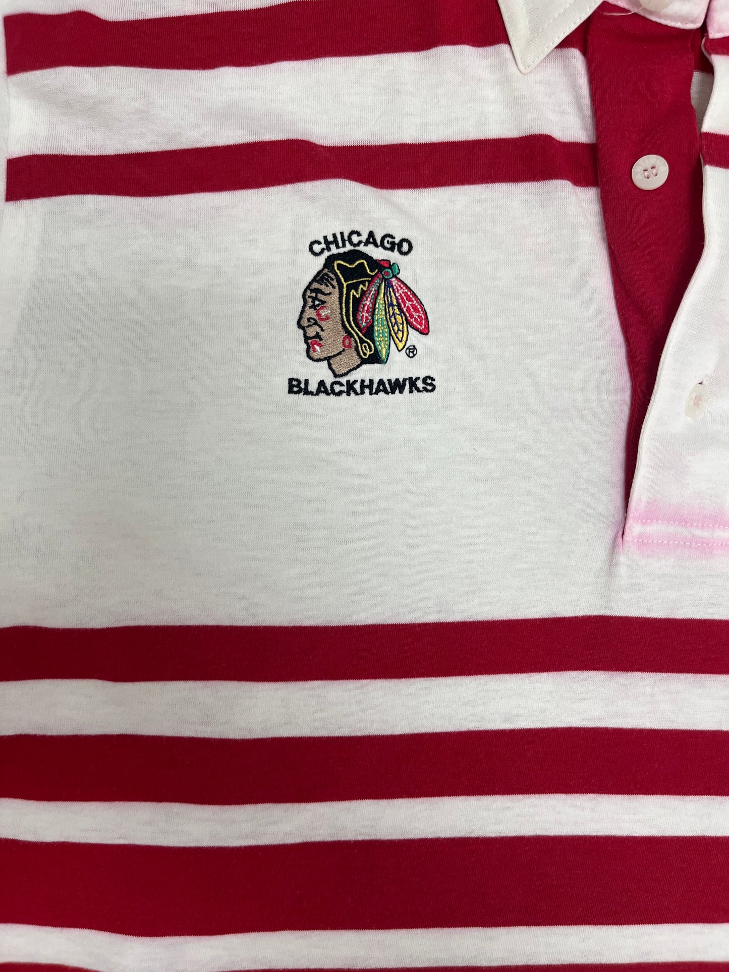 Chicago Blackhawks Graphic Tee | Size Large | Vintage 1990s NHL Hockey White T-Shirt |