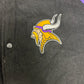 Minnesota Vikings Embroidered Graphic Jacket | Size Large | Vintage 2000s NFL Football Black Jacket |