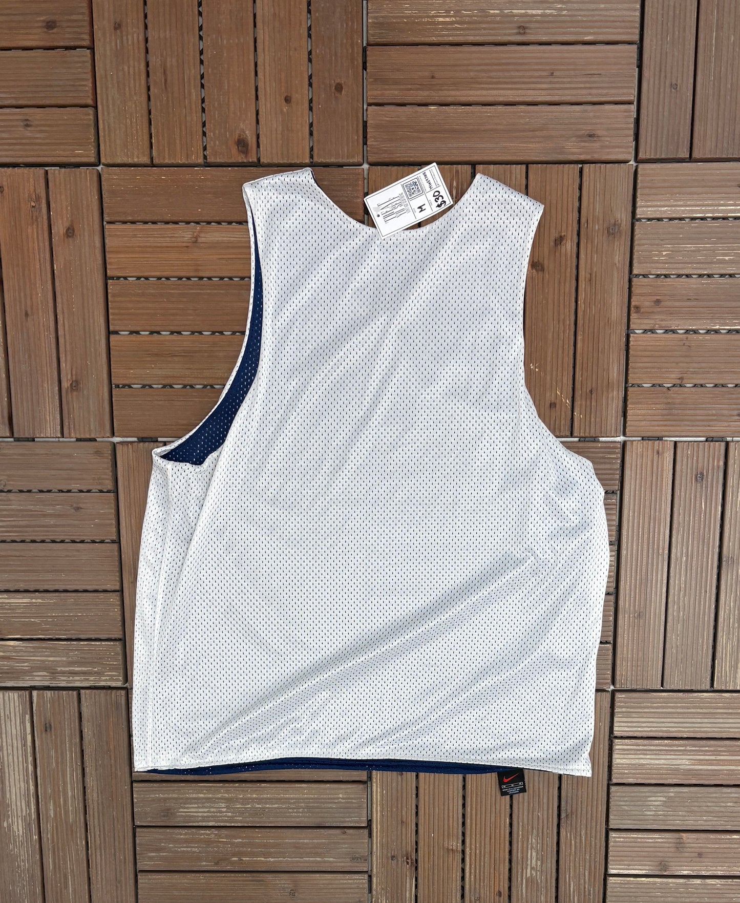 Nike Basketball Reversible Basketball Jersey | Size Medium | Vintage 2000s Blue & White Tank Top Jersey |