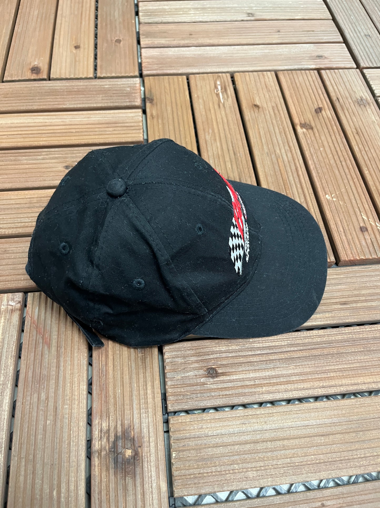 Bud Proud Sponsor of NHRA Graphic Hat | Metal Clasp | Vintage 1990s Promotional Black Cap |