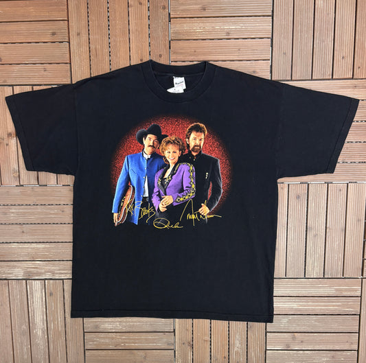 Brooks & Dunn Reba Tour 1997 Graphic Tee | Size XX-Large | Vintage 1990s Country Music Black T-Shirt |