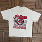 Cleveland Indians American League Champions Graphic Tee | Size X-Large | Vintage 1990s MLB Baseball Grey T-Shirt |