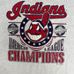 Cleveland Indians American League Champions Graphic Tee | Size X-Large | Vintage 1990s MLB Baseball Grey T-Shirt |