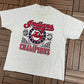 Cleveland Indians American League Champions Graphic Tee | Size X-Large | Vintage 1990s MLB Baseball Grey T-Shirt |