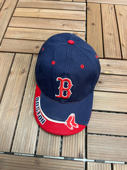 Boston Red Sox Embroidered Hat | Strap Back | Vintage 2000s MLB Baseball Blue Baseball Cap |